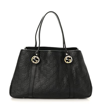 Gucci Guccissima Medium GG Twins Tote Black 1 of 10