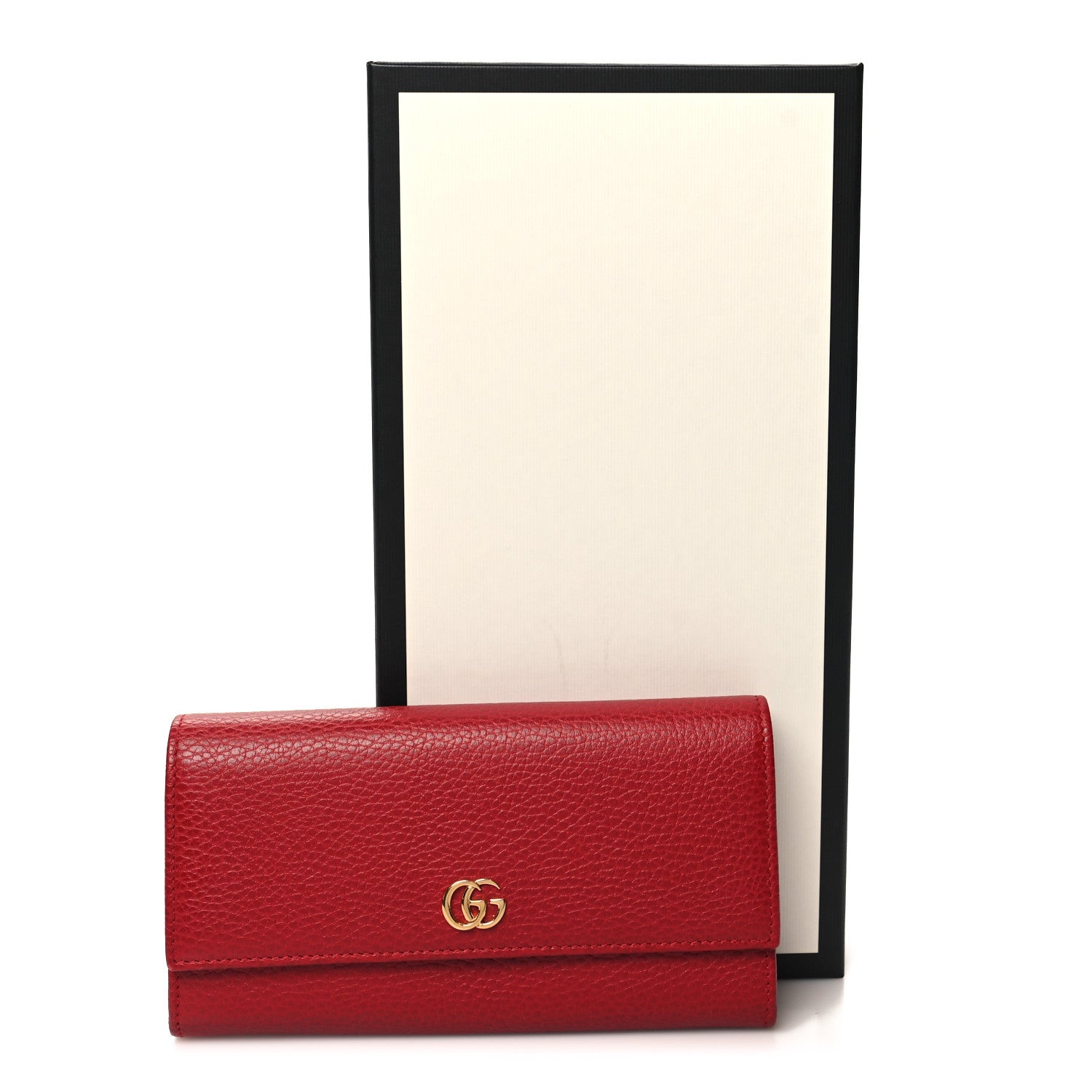 Gucci Dollar Calfskin GG Marmont Continental Wallet Hibiscus Red 9 of 9
