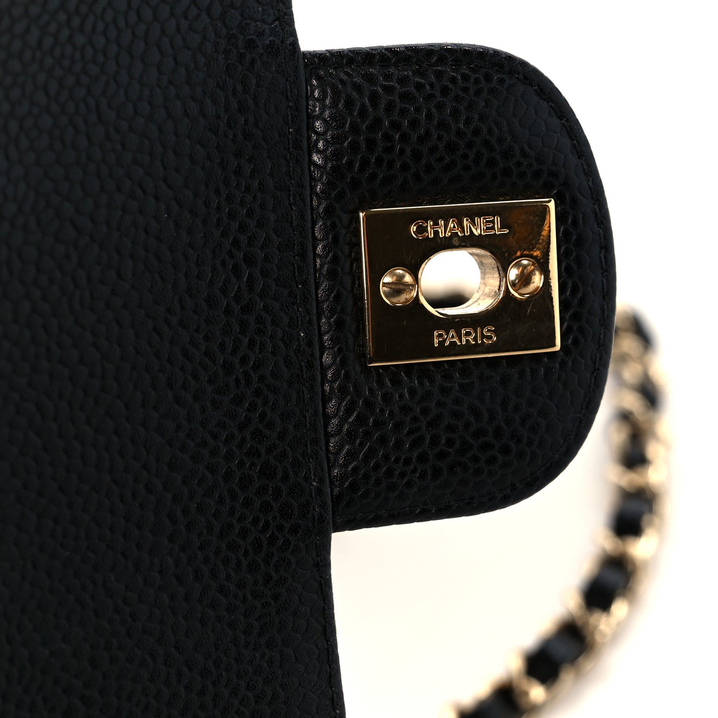 Caviar Quilted Mini Square Flap Black
