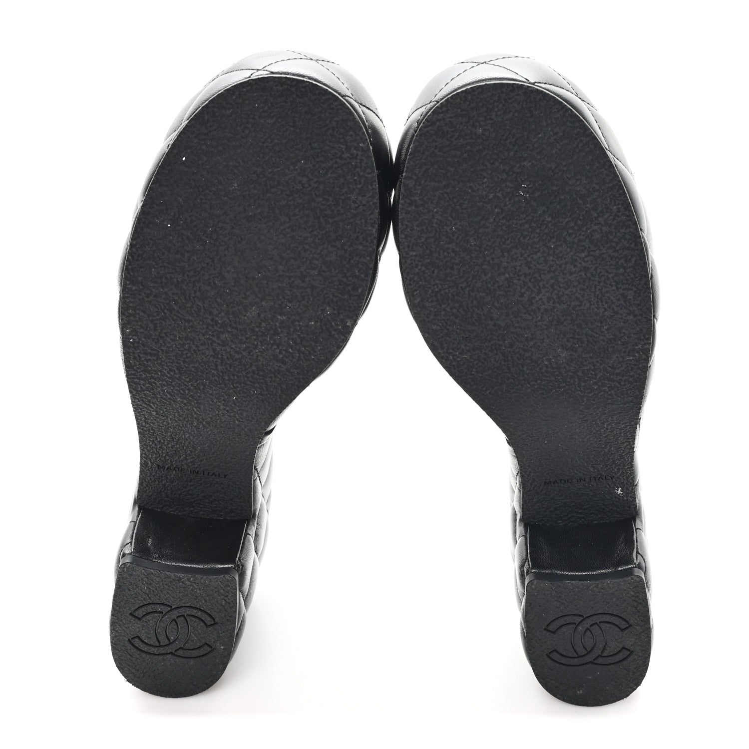 Chanel Lambskin Quilted CC Platform Mules 41 Black 6 of 10