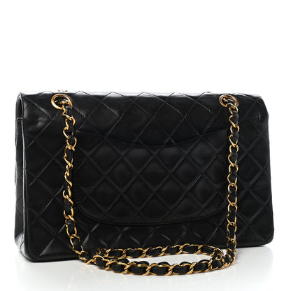 Chanel Lambskin Quilted Medium Double Flap Black 5 of 17