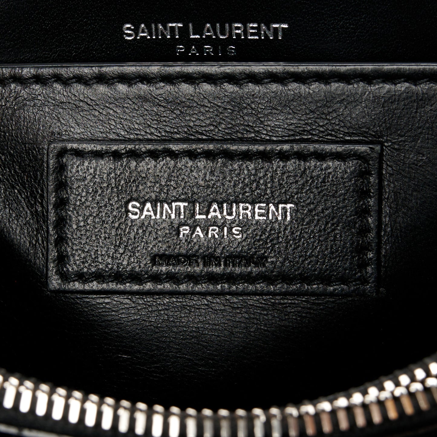 Calfskin Y Quilted Monogram Small Loulou Chain Satchel Black