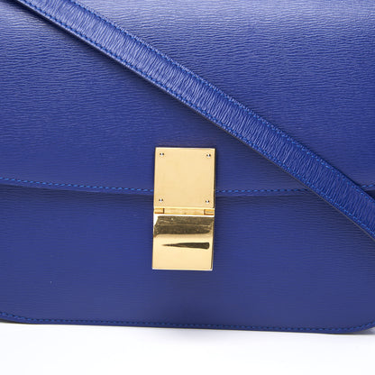 Celine Liege Calfskin Medium Classic Box Flap Bag Indigo 9 of 9