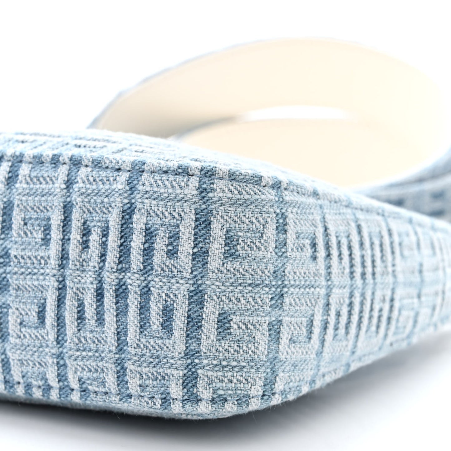 Denim Mini Moon Cut Out Shoulder Bag Blue