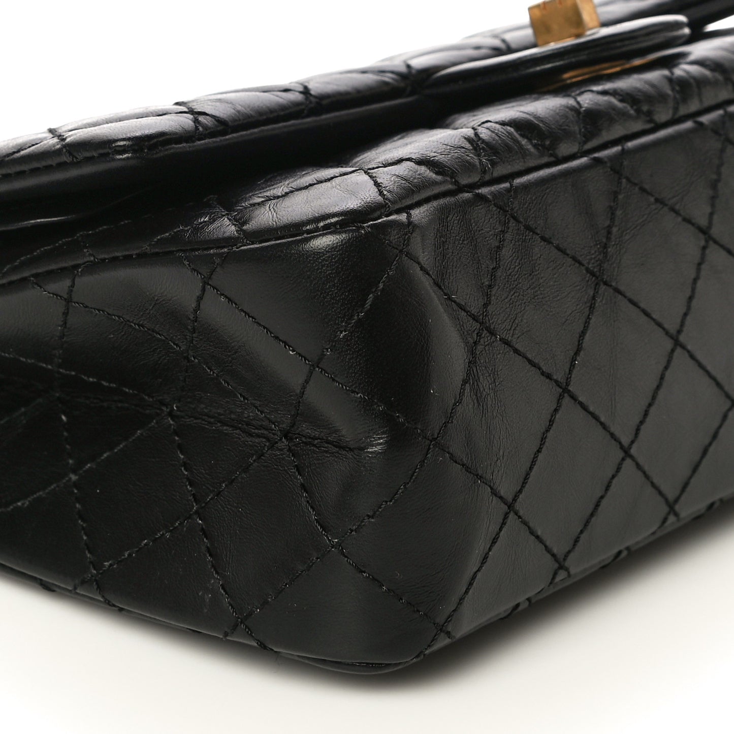 Aged Calfskin Quilted 2.55 Reissue 225 Flap Black