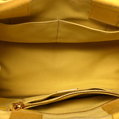 Prada Canvas Canapa Small Logo Tote Yellow 4 of 15