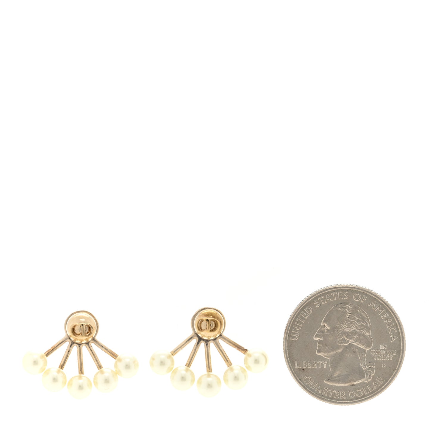 Pearl Petite CD Earrings Gold