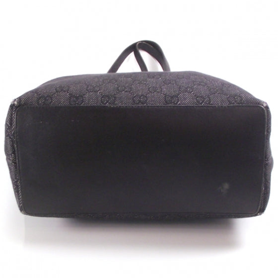 Gucci Denim Monogram Eclipse Bucket Tote 4 of 12