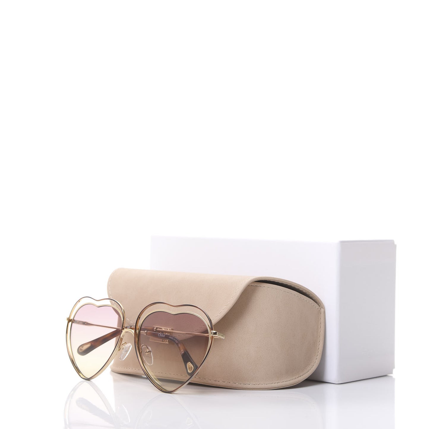 Metal Poppy Love Heart Sunglasses CE131S Havana Rose
