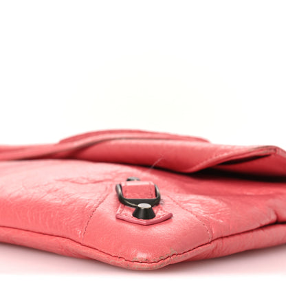 Balenciaga Agneau Classic Hardware Envelope Strap Clutch Rose Jaipur 11 of 17