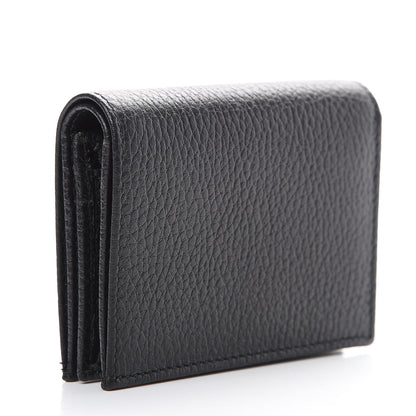Gucci Pebbled Calfskin GG Marmont Card Case Black 2 of 8
