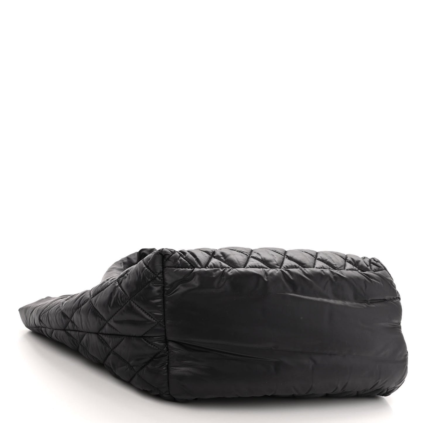 Nylon Quilted Small Coco Cocoon Tote Black