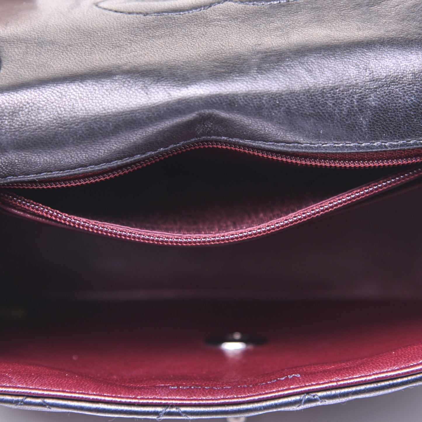 Lambskin Quilted Mini Square Flap Black