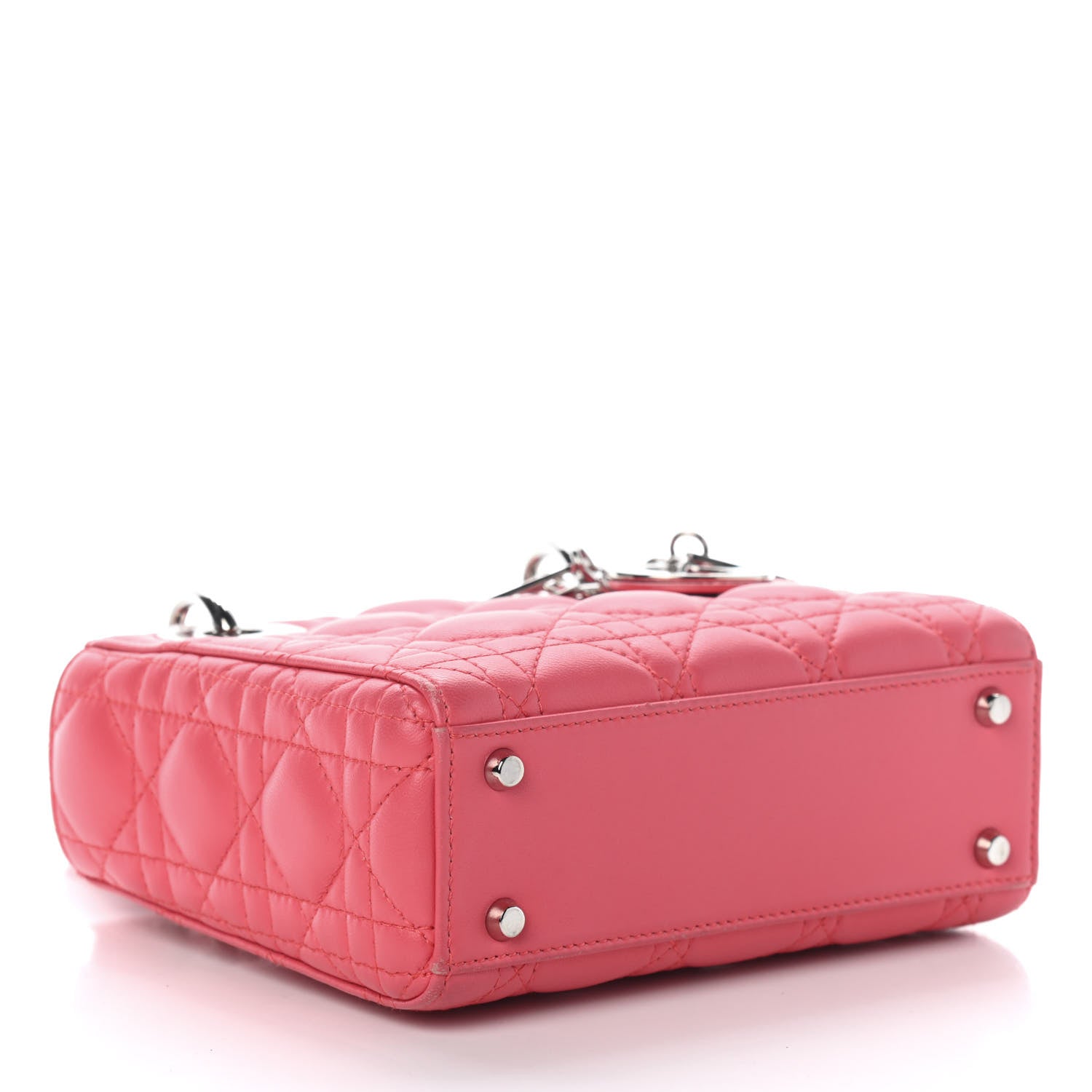 Christian Dior Lambskin Cannage Mini Lady Dior Pink 4 of 9