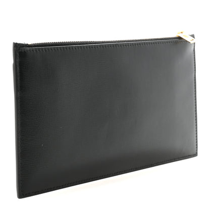 Saint Laurent Smooth Calfskin Monogram Zip Bill Pouch Black 3 of 8