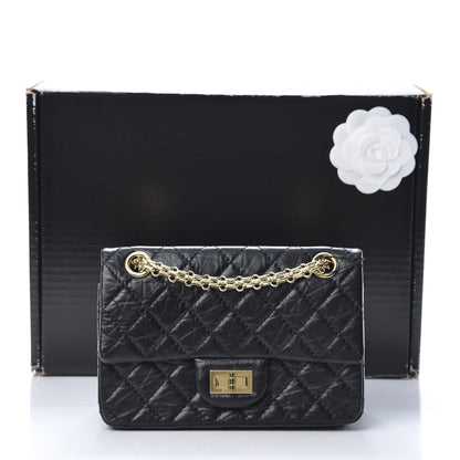 Chanel Aged Calfskin Quilted 2.55 Reissue Mini Flap Black 12 of 12