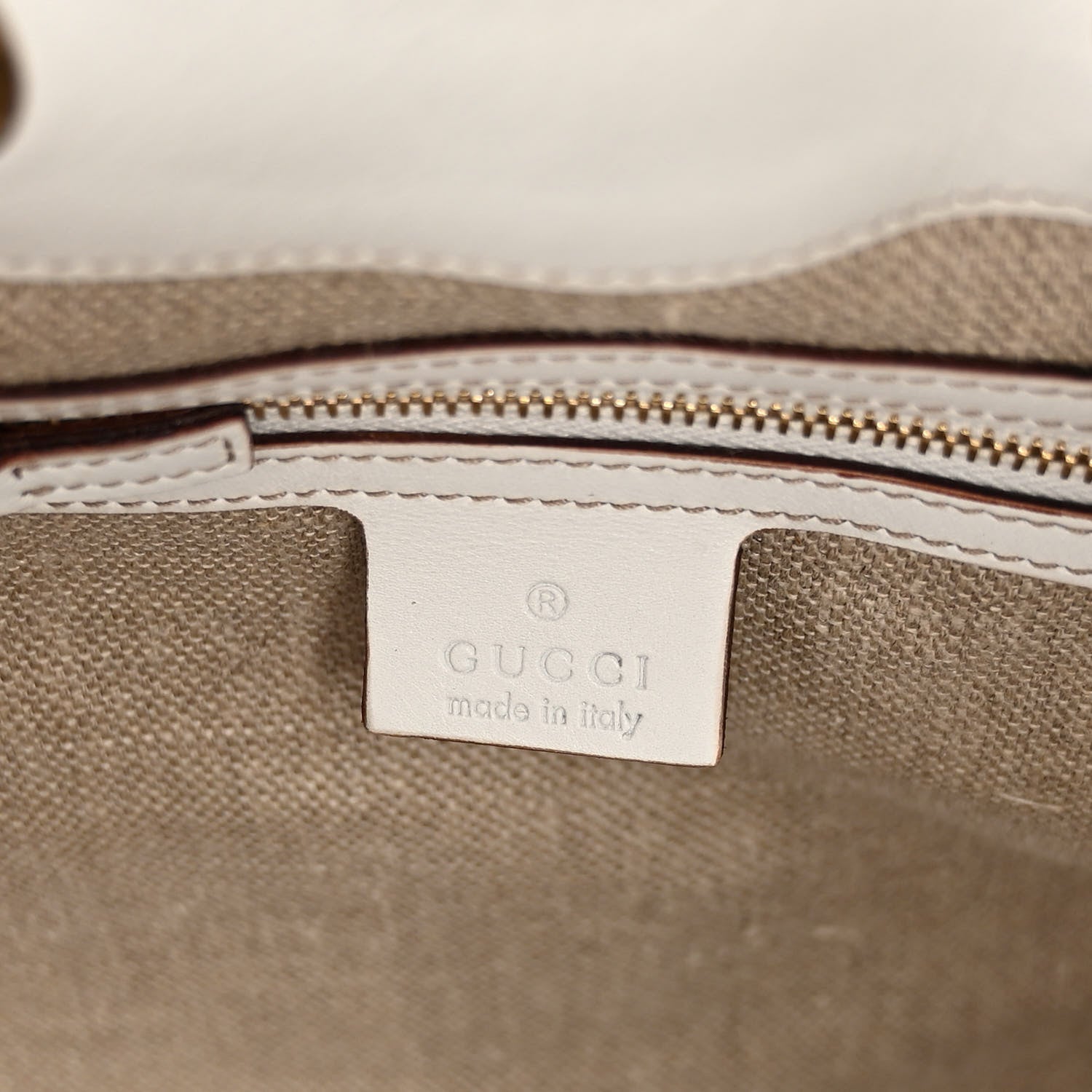 Gucci Calfskin Large Positano Tote White 6 of 9