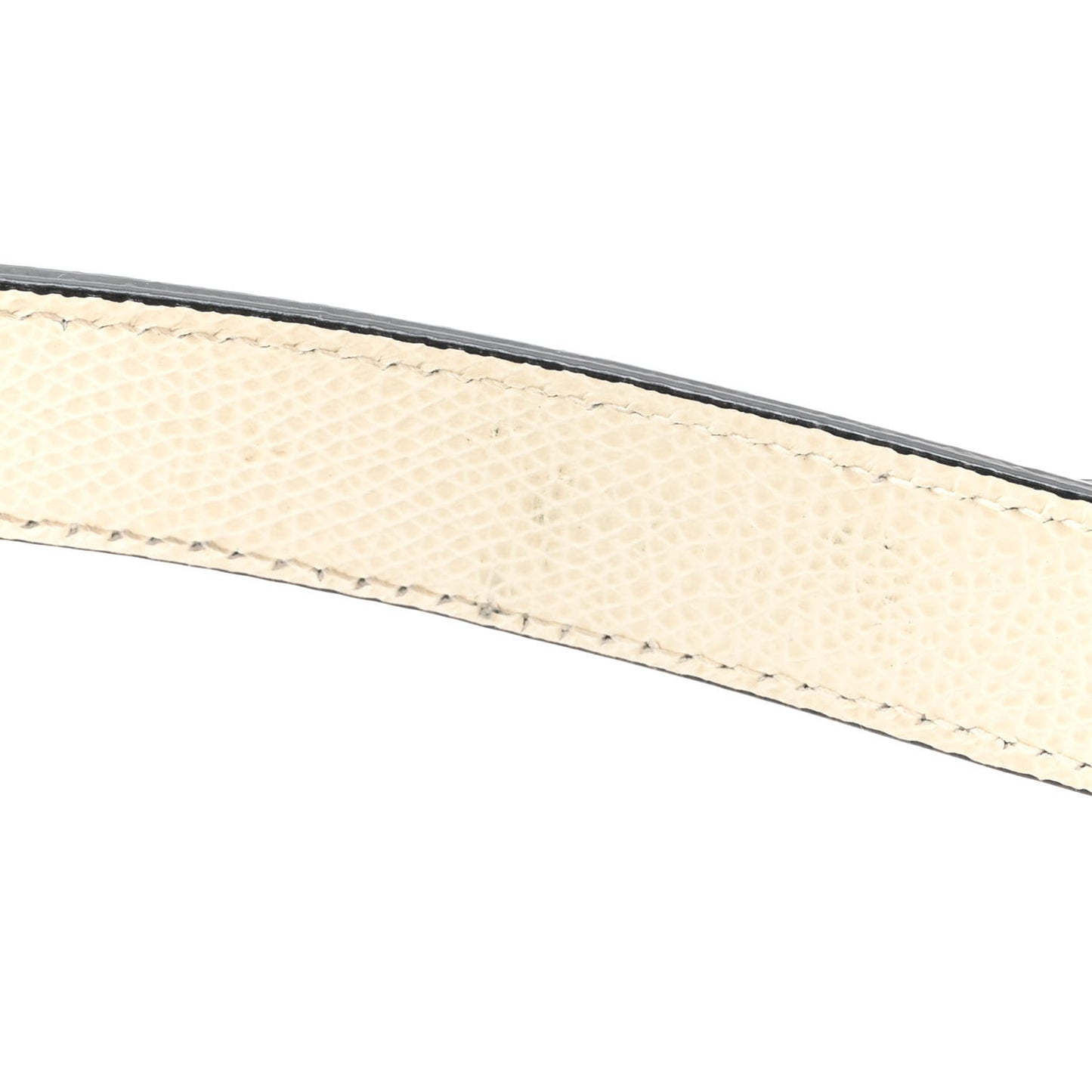 Grained Calfskin Saddle Bag White