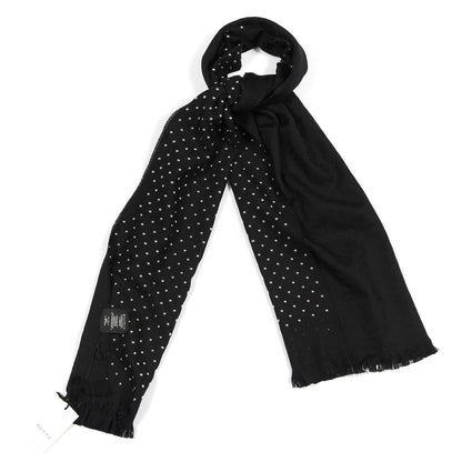 Gucci Wool Studded Jacquard GG Scarf Black 2 of 4