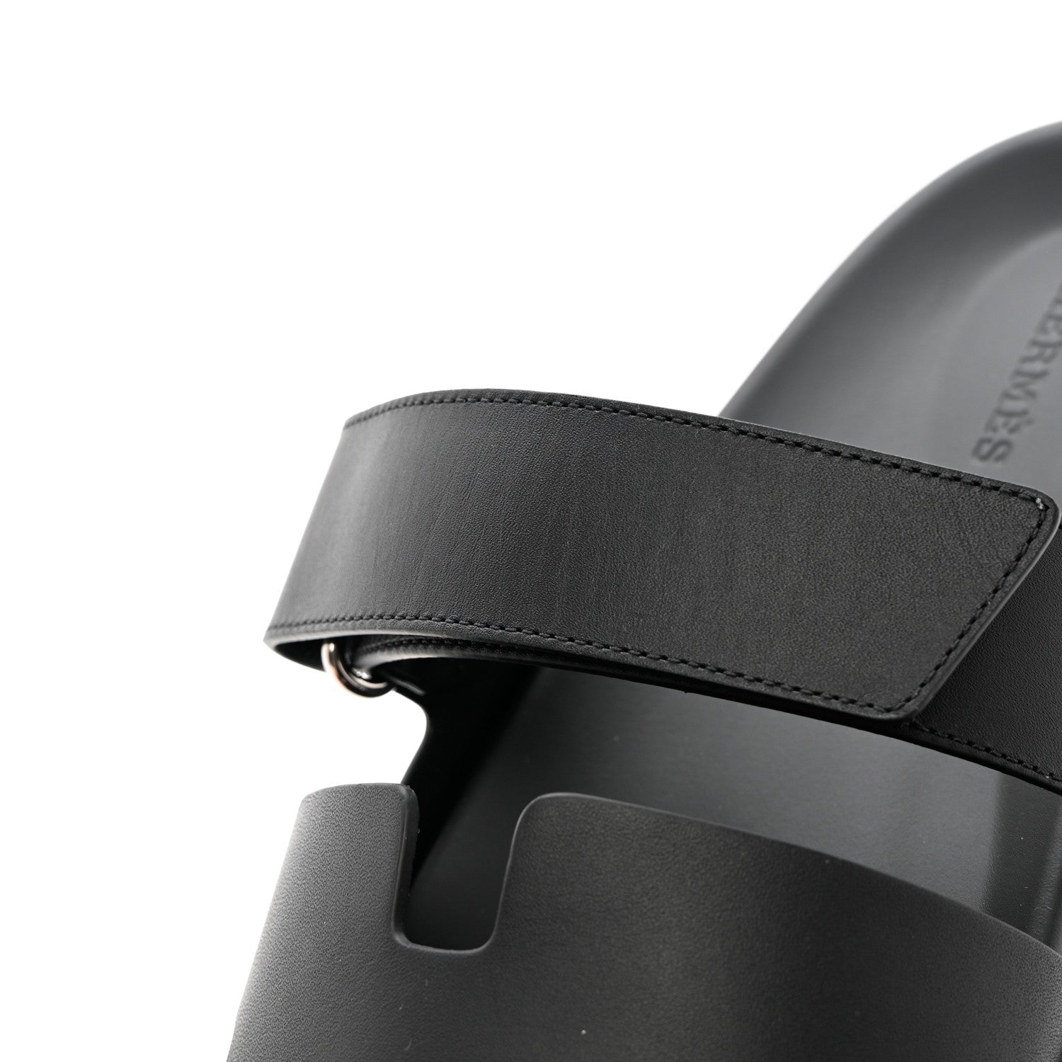Hermes Calfskin Mens Chypre Sandals 43 Black 11 of 12