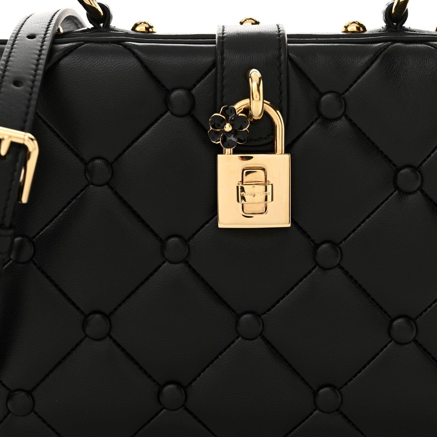 Dolce & Gabbana Lambskin Quilted Box Bag Black 7 of 10