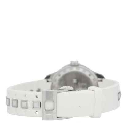 Christian Dior Stainless Steel Rubber Diamond Sapphire 33mm Christal Quartz Watch White 3 of 4