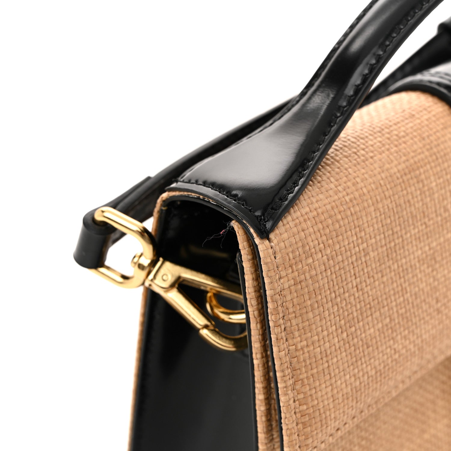 Jacquemus Raffia Smooth Calfskin Le Grand Bambino Natural Dark Brown 13 of 13