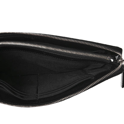 Chanel Caviar Chevron Quilted Small Zipped Pouch Black 6 of 14