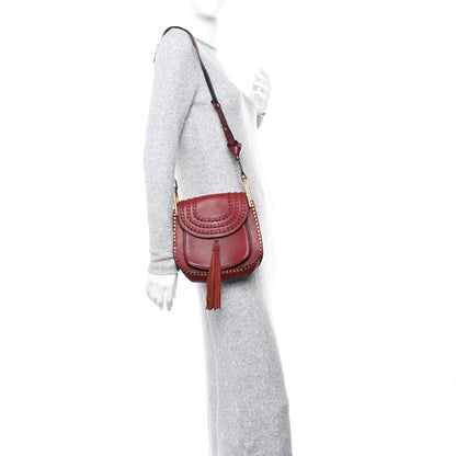 Chloe Calfskin Braided Small Hudson Shoulder Bag Sienna Red 2 of 10
