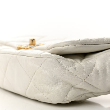 Chanel Goatskin Quilted Chanel 19 Waist Bag White 10 of 14