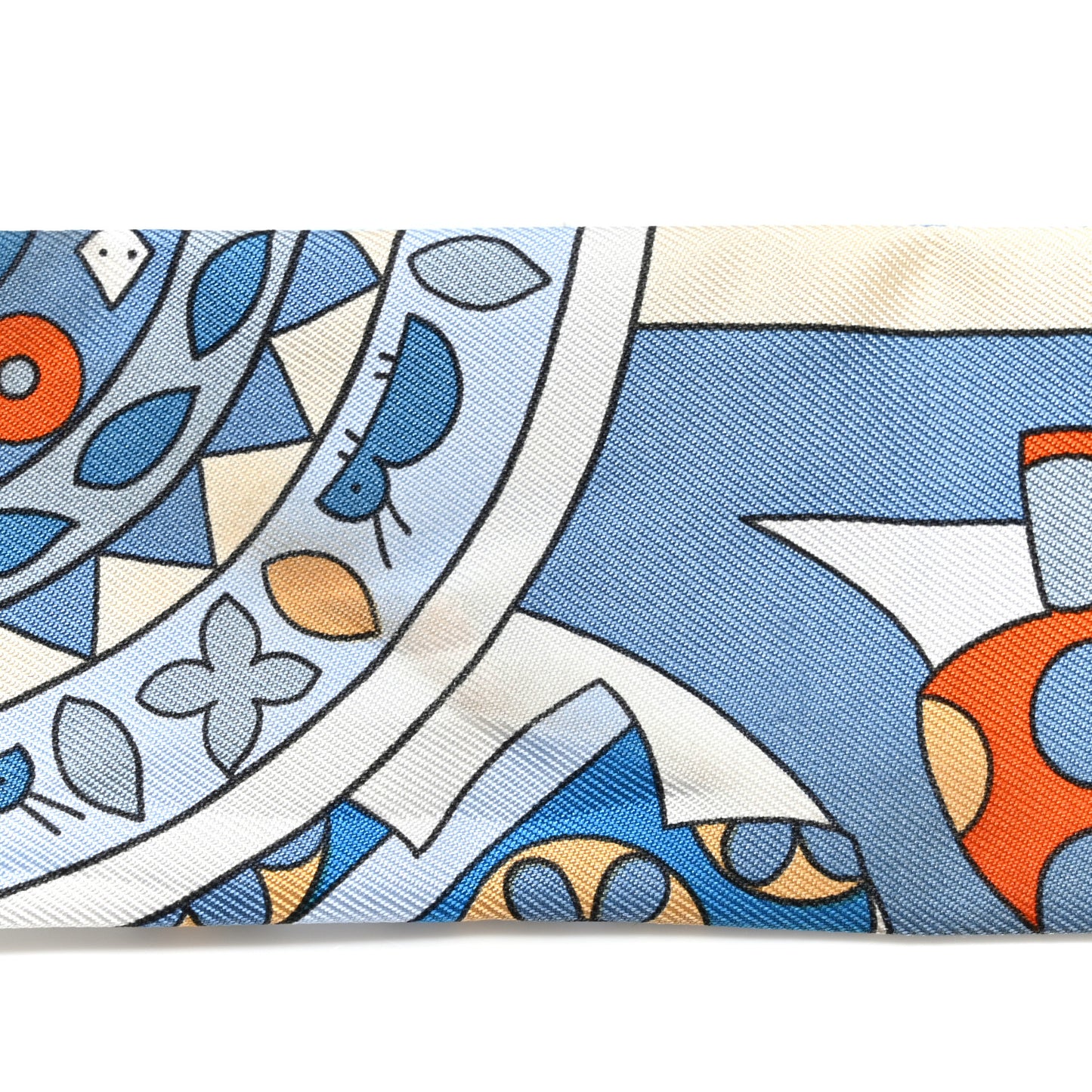 Silk Les Murmures de la Foret Twilly Bleu Jean Orange