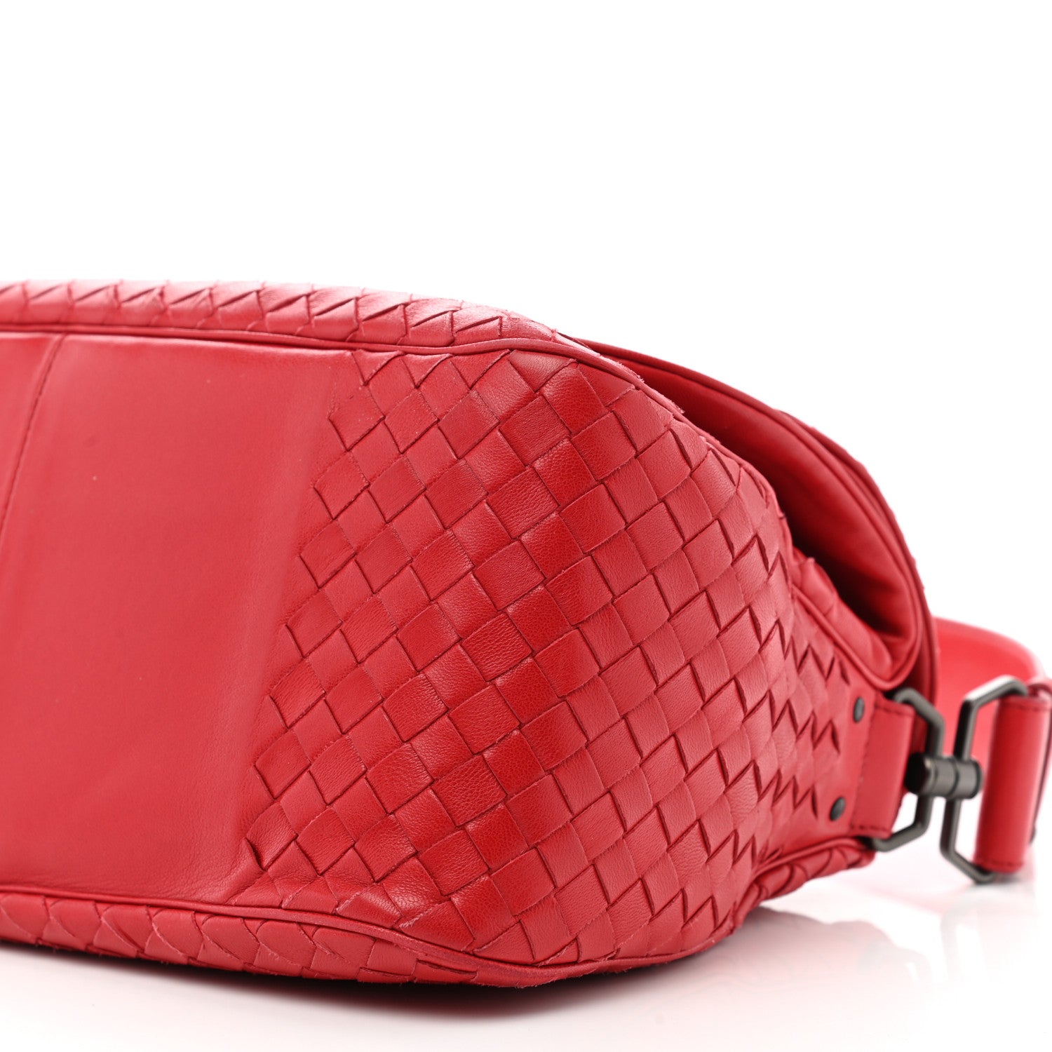 Bottega Veneta Nappa Intrecciato Shoulder Bag Red 10 of 11