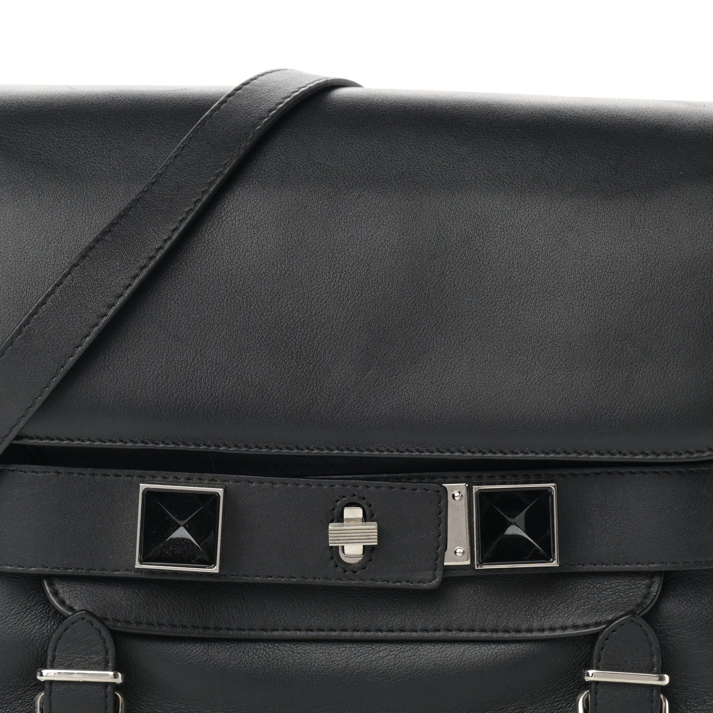 Calfskin PS11 Classic Shoulder Bag Black