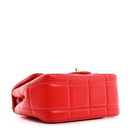 Chanel Lambskin Resin Crystal Square Quilted Monacoco Mini Flap Red 4 of 12