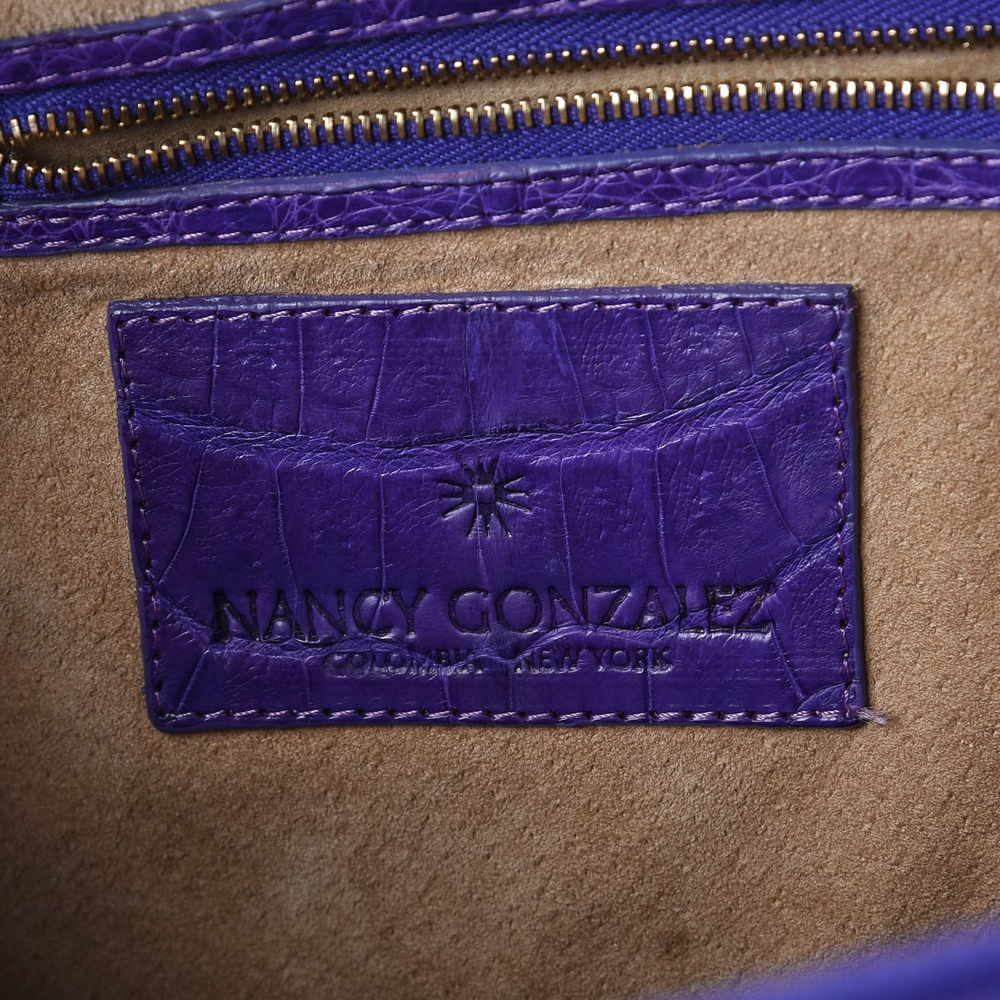 Crocodile Dome Satchel Purple