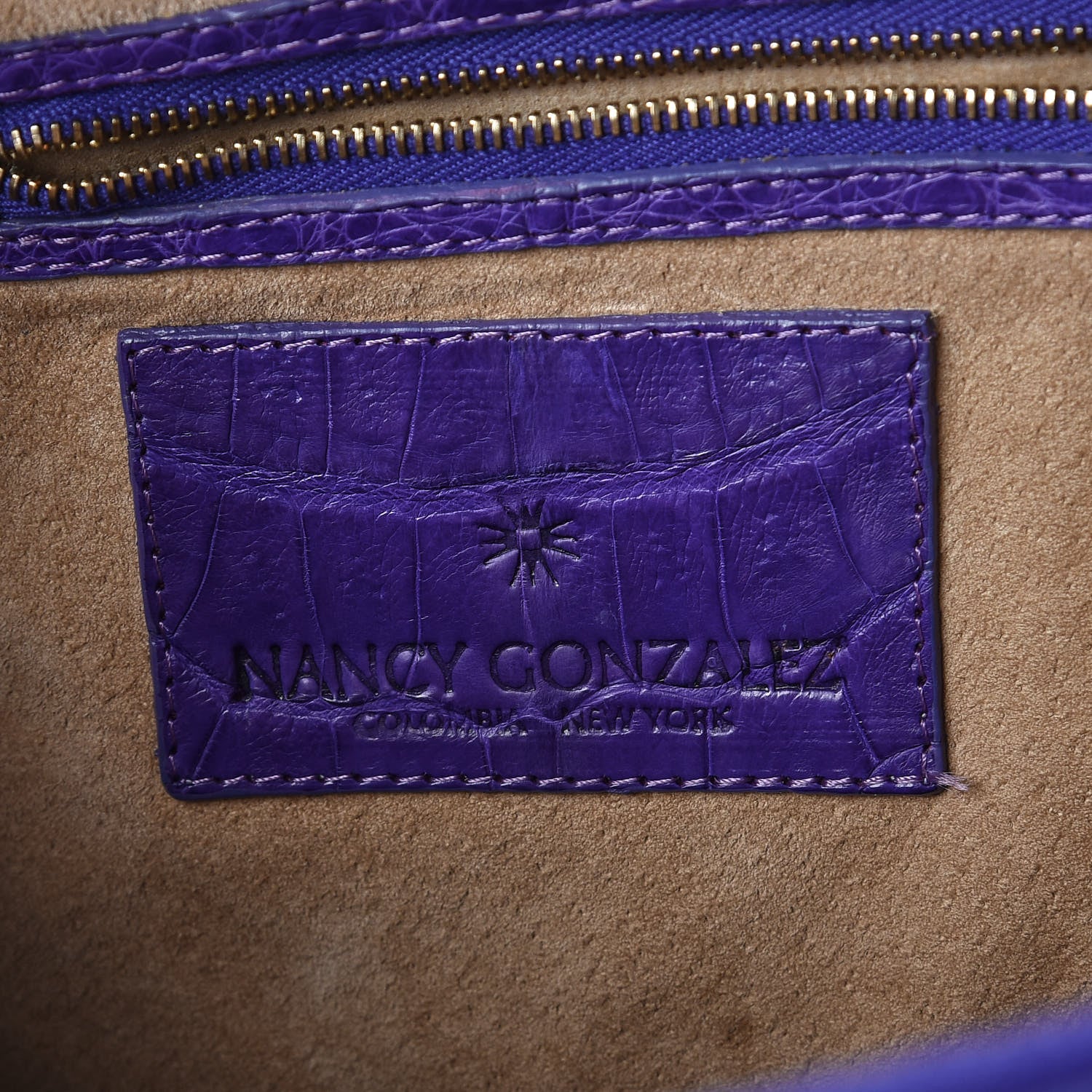Nancy Gonzalez Crocodile Dome Satchel Purple 6 of 16