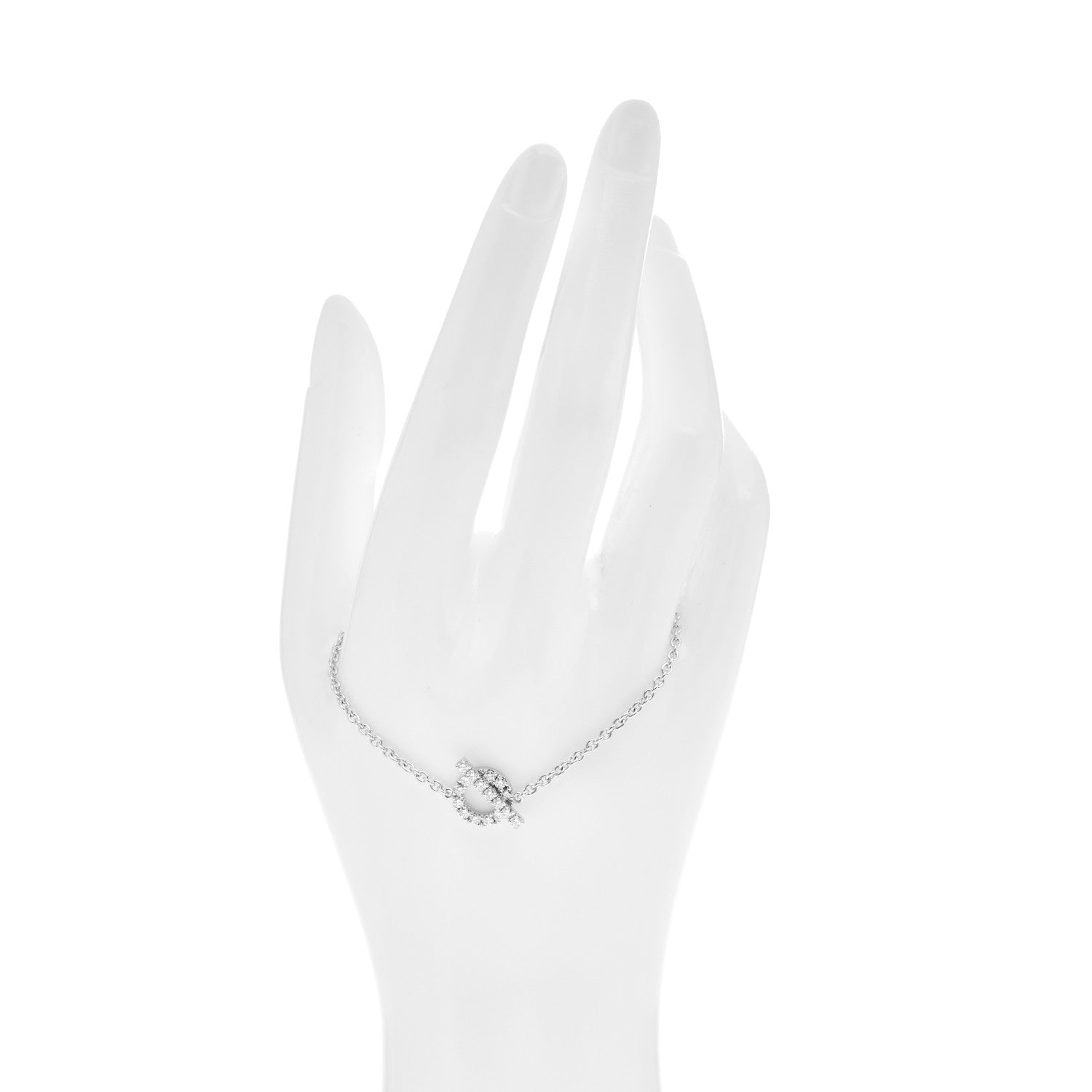 Hermes 18K White Gold Diamond Finesse Bracelet ST 2 of 5