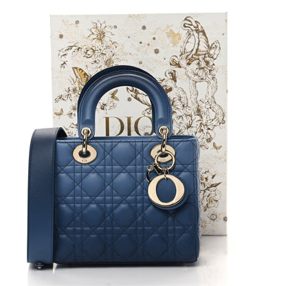 Christian Dior Lambskin Cannage Gradient Small Lady Dior Bleu 13 of 13