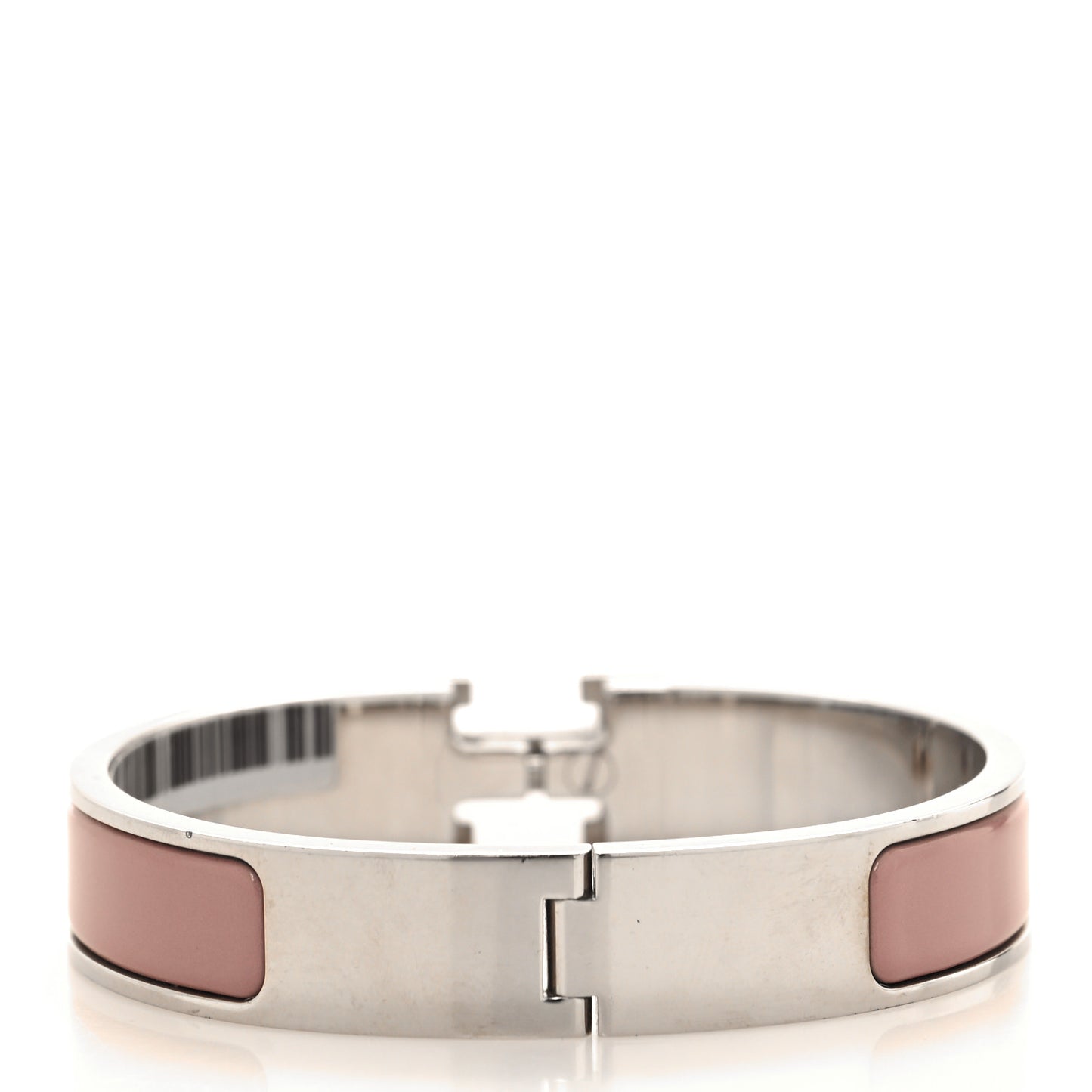 Enamel Narrow Clic Clac H Bracelet PM Bois de Rose
