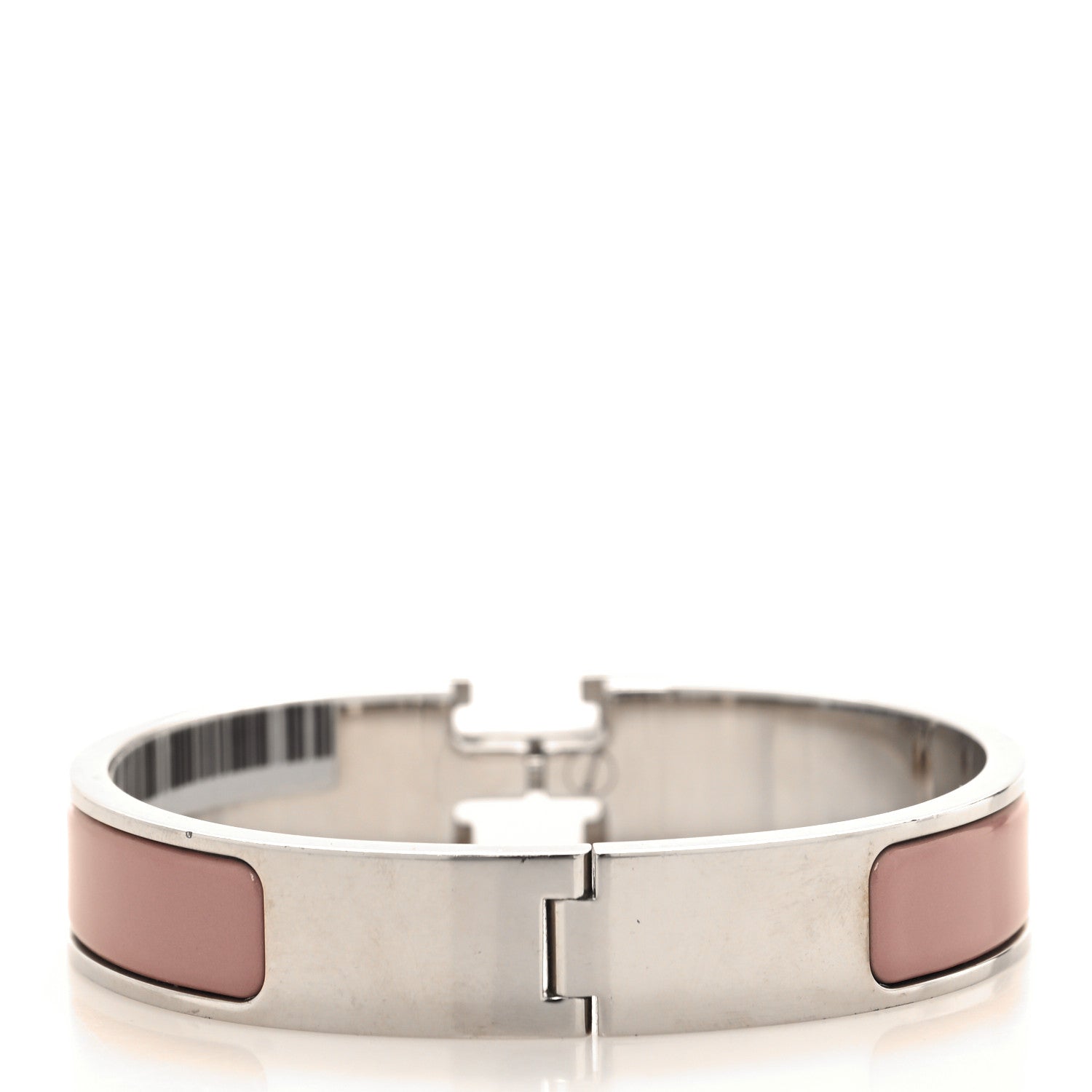 Hermes Enamel Narrow Clic Clac H Bracelet PM Bois de Rose 3 of 5