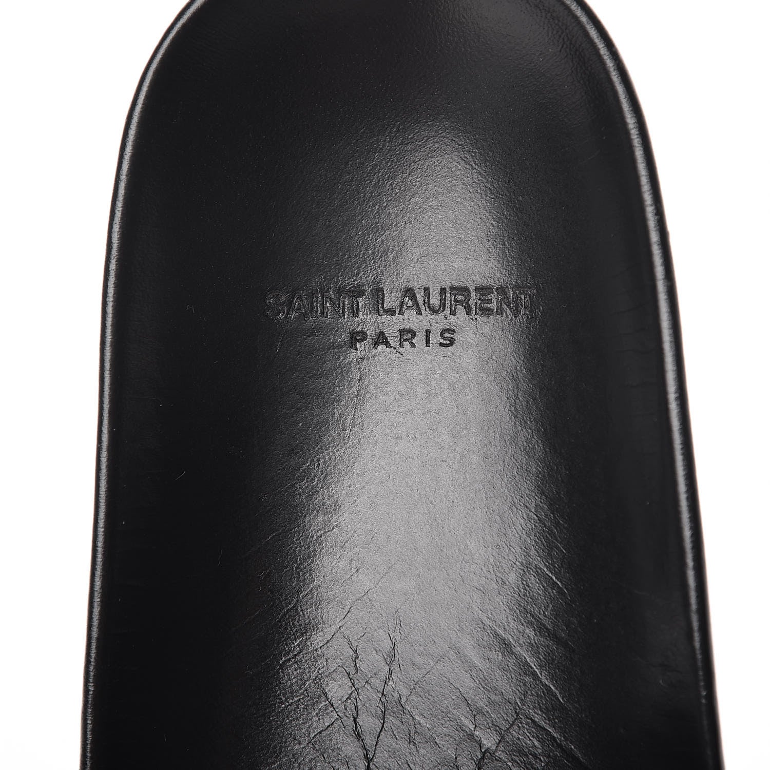 Saint Laurent Lambskin Joan Slide Sandals 39 Black 9 of 14