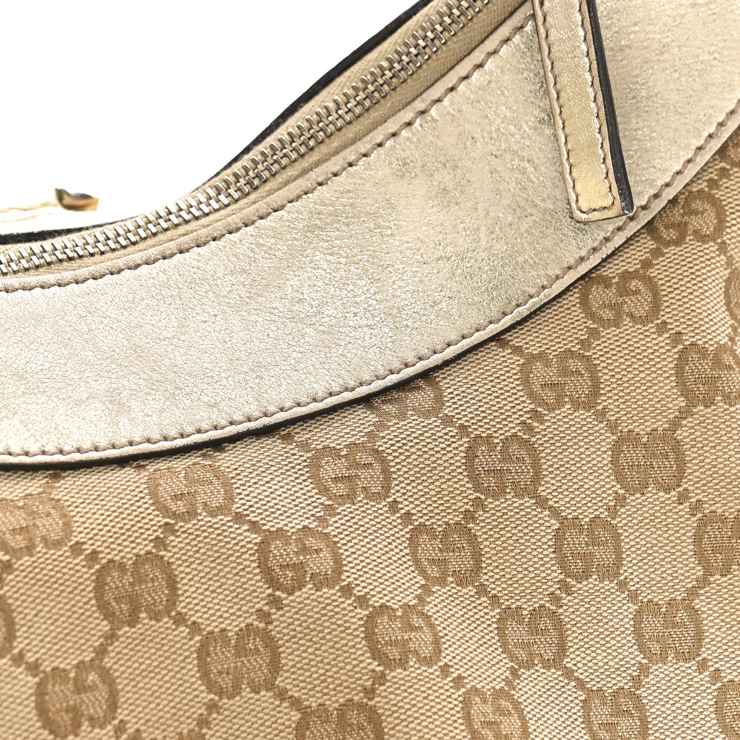 Gucci Monogram Large D Gold Hobo Gold 10 of 14