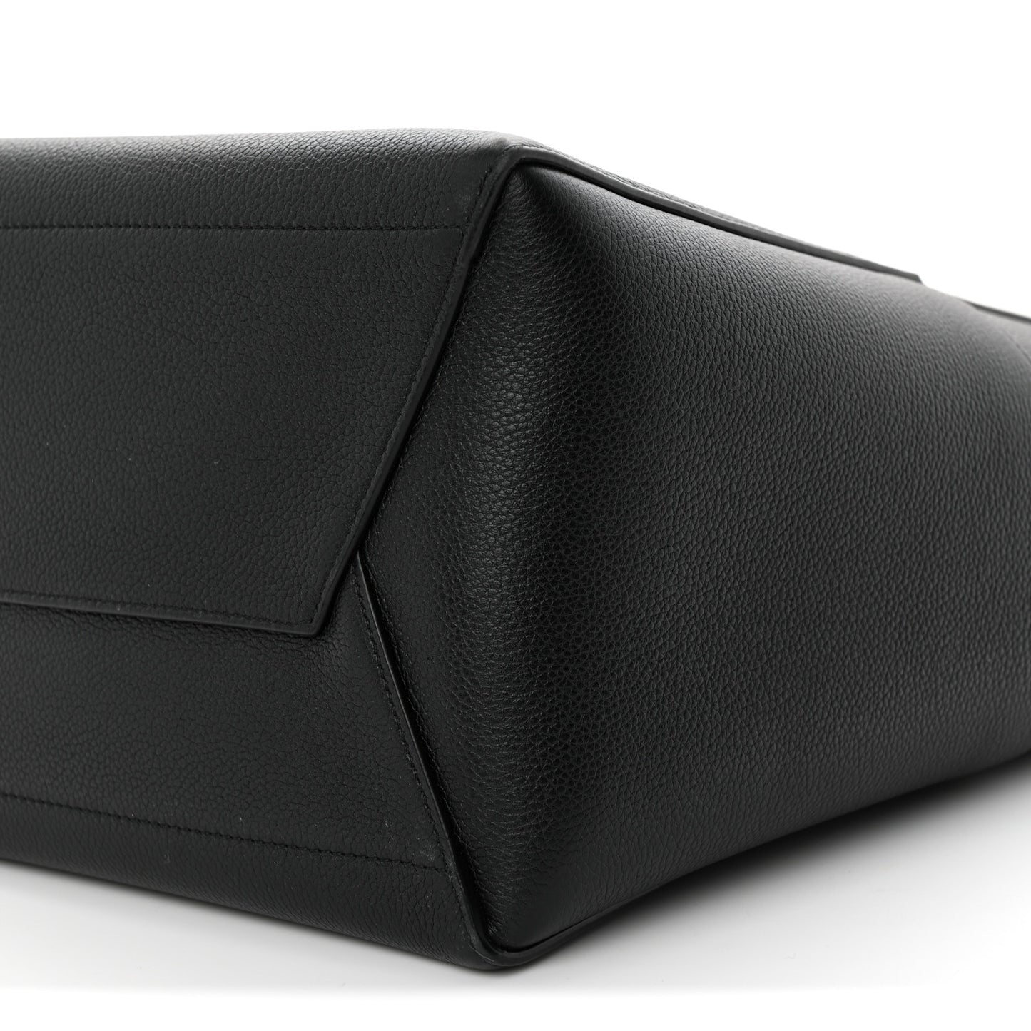 Soft Grained Calfskin Sangle Bucket Bag Black