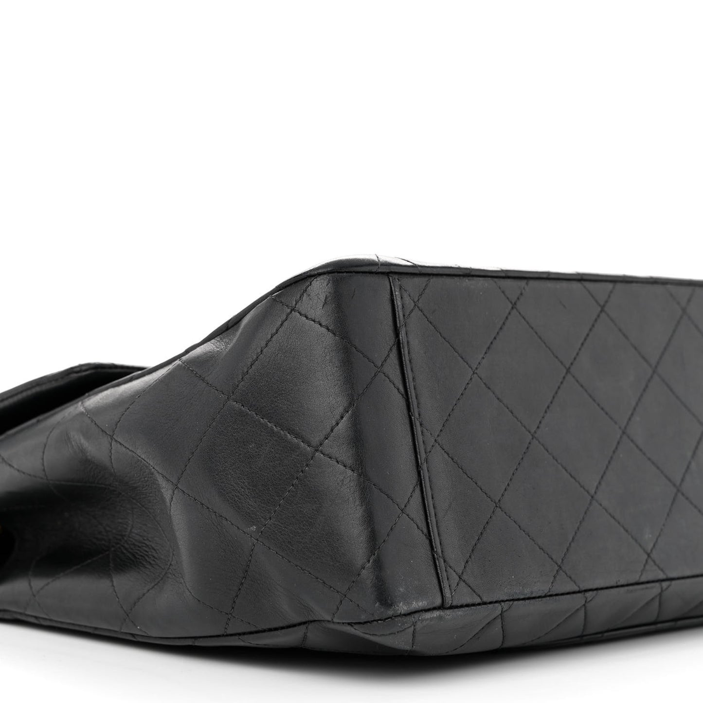 Lambskin Quilted XL Jumbo Single Flap Black