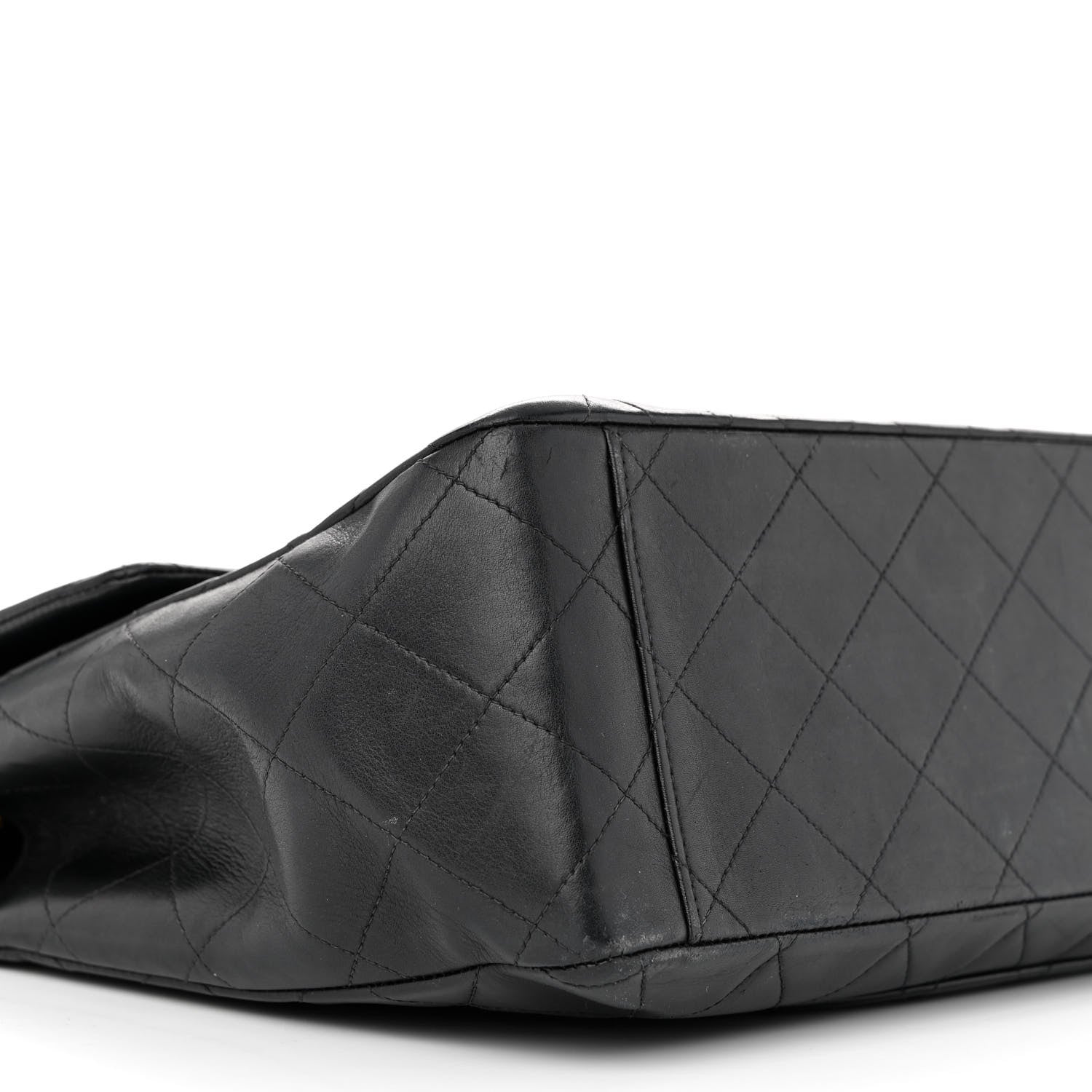 Chanel Lambskin Quilted XL Jumbo Single Flap Black 10 of 19