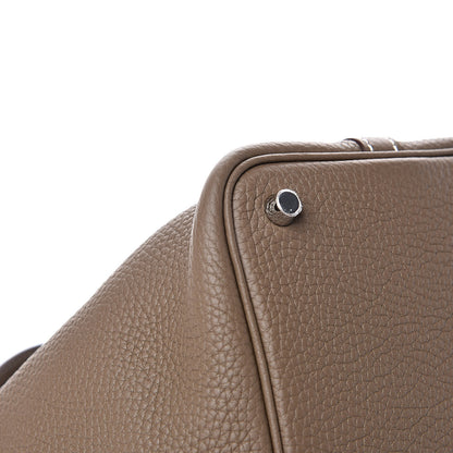 Hermes Taurillon Clemence Picotin Lock 18 PM Etoupe 8 of 12