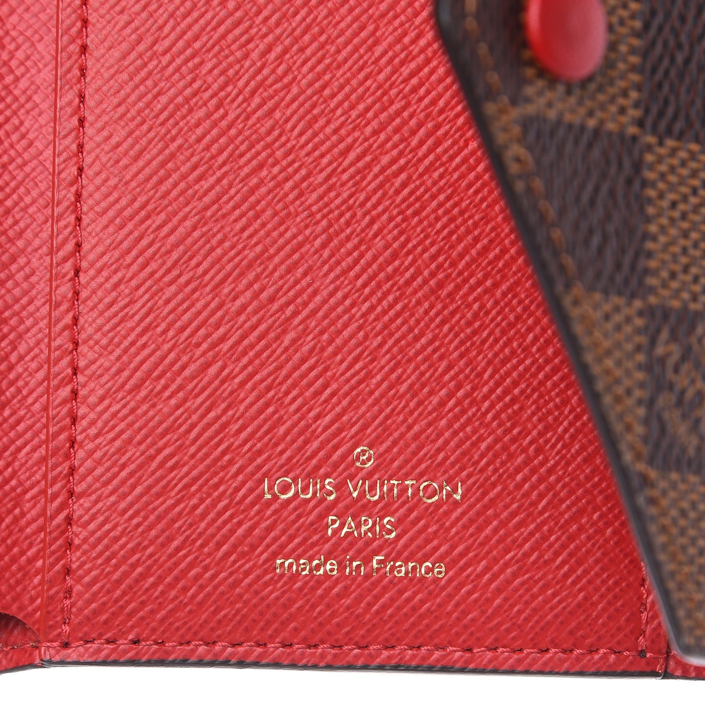 Damier Ebene Victorine Wallet Red