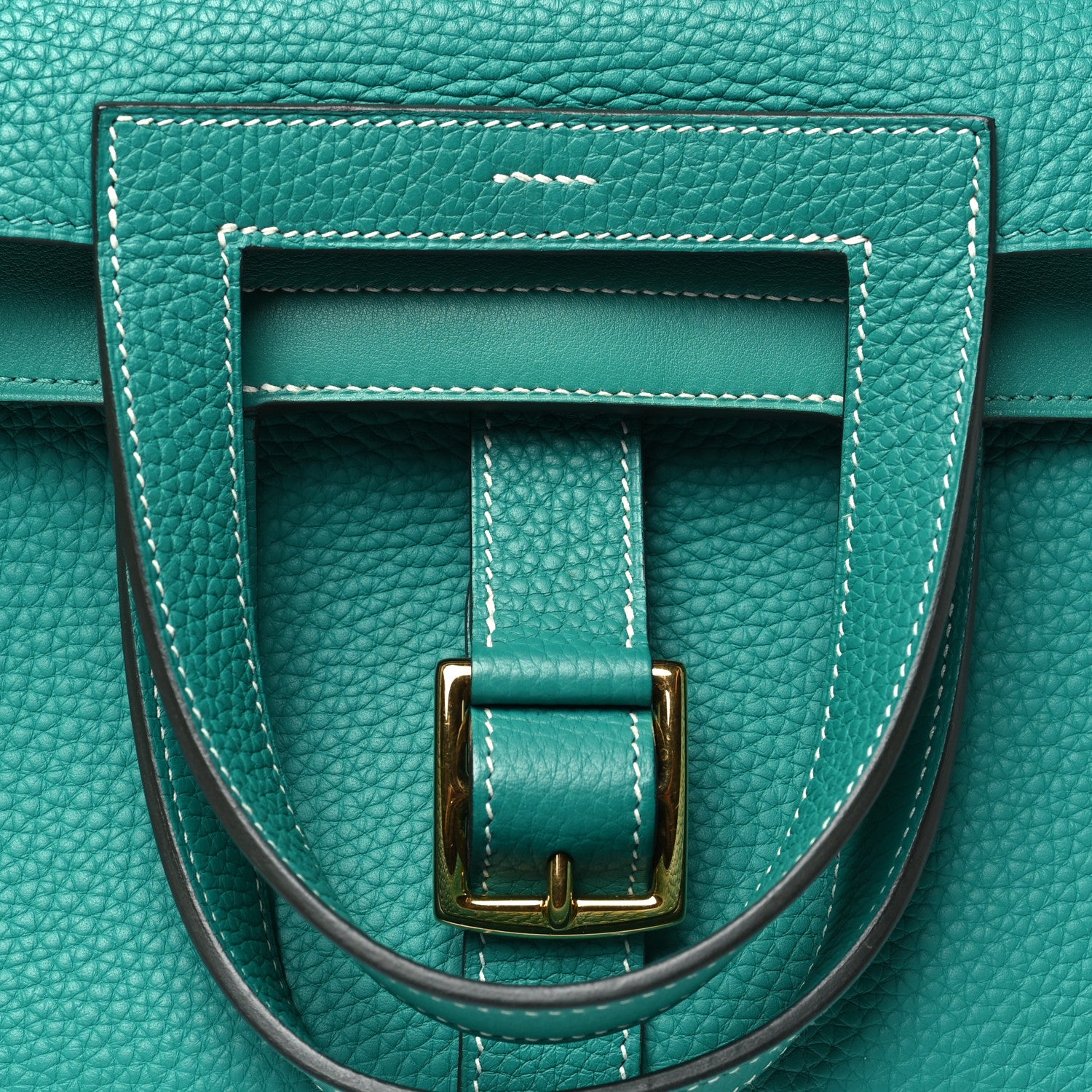 Hermes Taurillon Clemence Halzan 31 GM Vert Verone 8 of 10