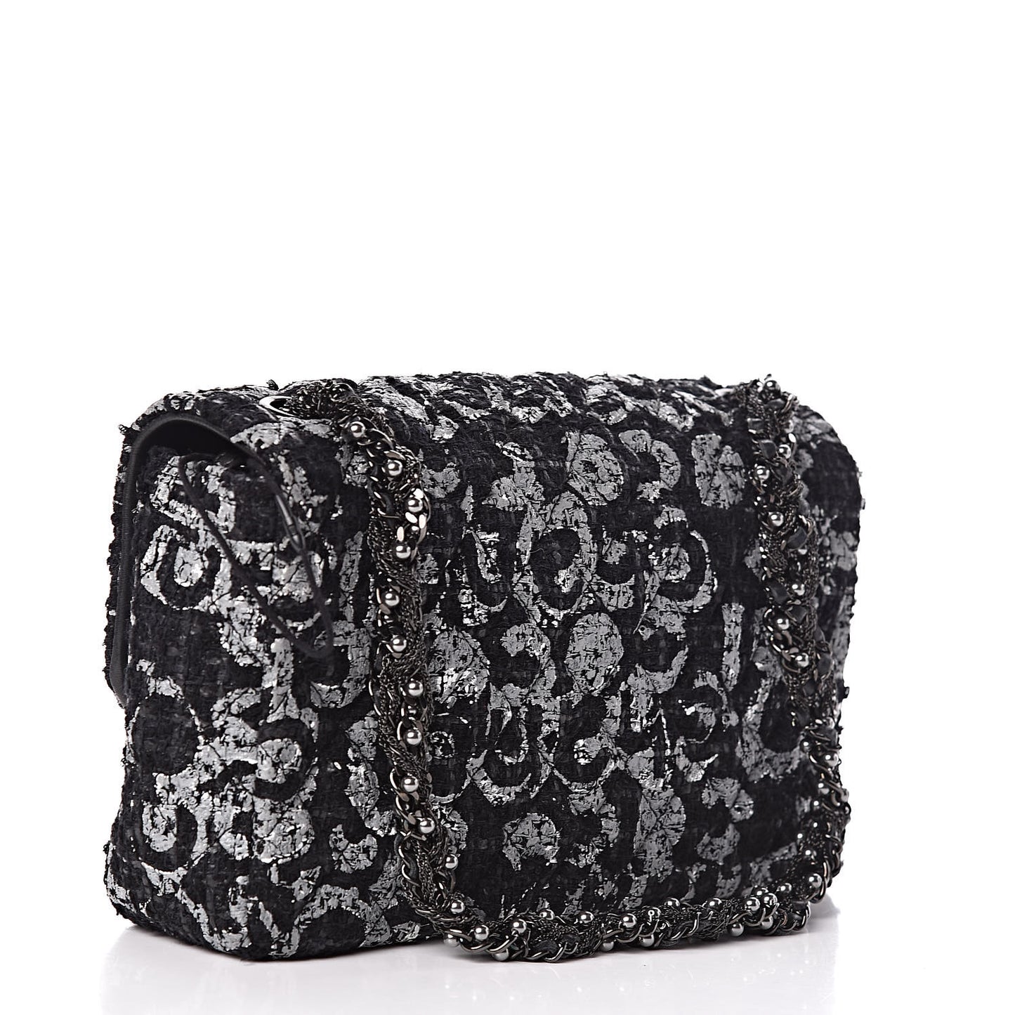 Tweed Westminster Pearl Flap Black