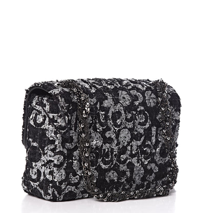 Chanel Tweed Westminster Pearl Flap Black 3 of 15